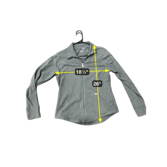 Danskin Gray Full Zip Athletic Jacket With Pockets Sz Medium - Picture 10 of 11